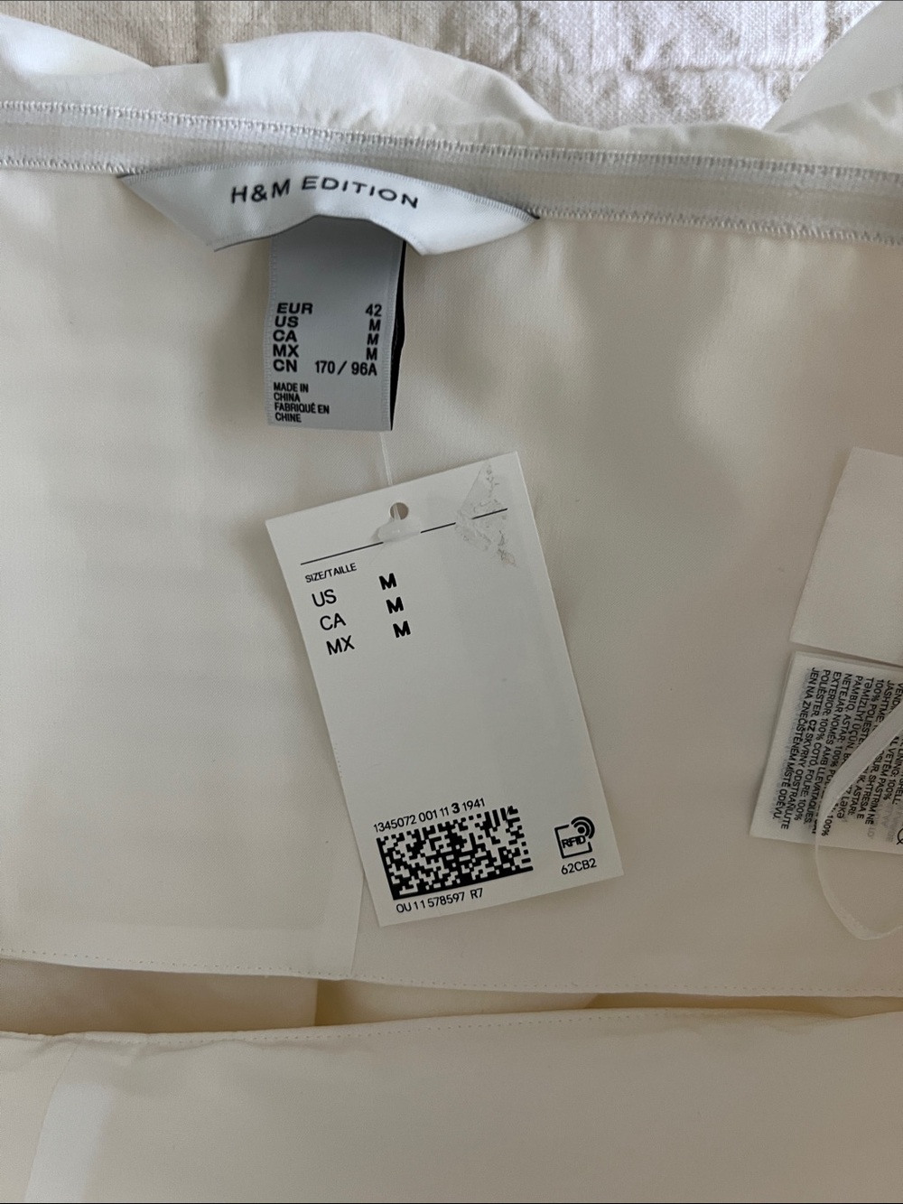 H&M Cream Ruffled Crop Top - Picture 8 of 9